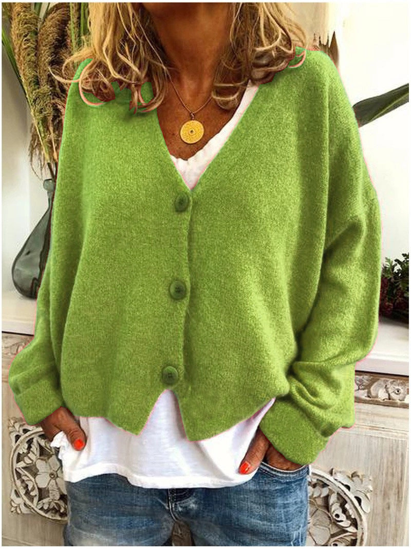 Versatile women's soft cardigan, an open front style for effortless layering in any season.