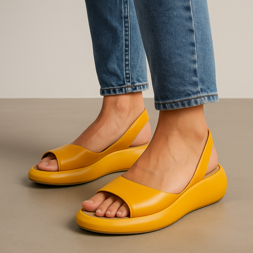 Supportive women's platform sandals with cushioning for comfortable everyday wear.