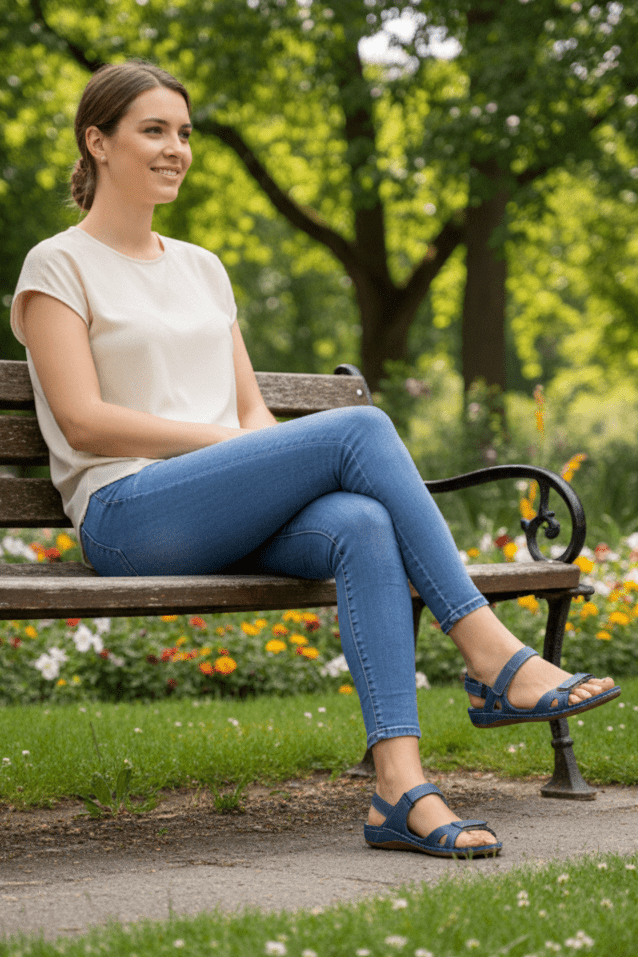 Adjustable strap women's walking sandals, cushioned for a custom fit & all-day everyday comfort.