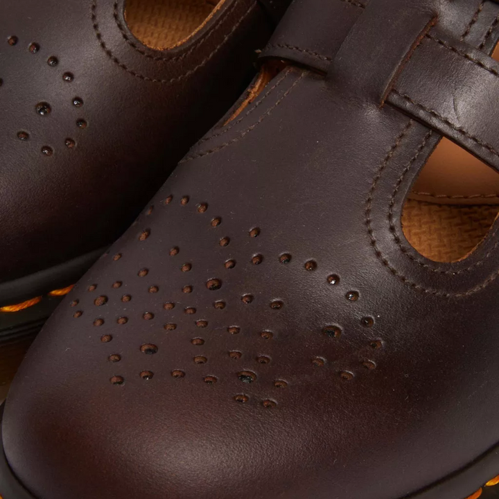 Comfortable round toe Mary Janes with double buckles for women's edgy style.