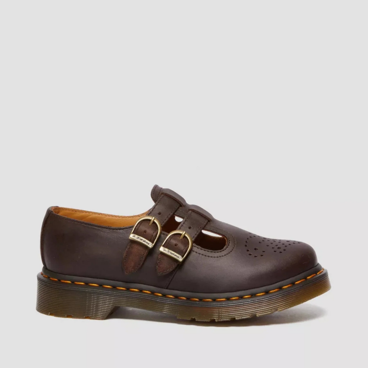 Unique double buckle Mary Jane flats for women, offering edgy style & comfort.