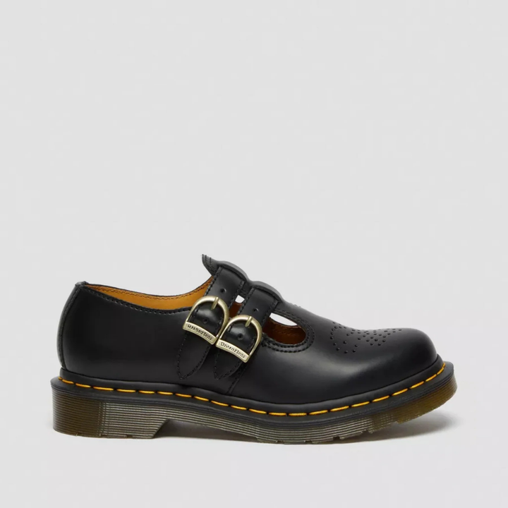 Unique design women's double buckle Mary Jane flats for edgy style.