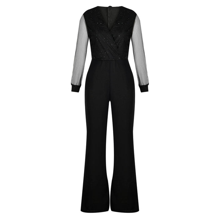 Comfortable black casual women's jumpsuit, ideal one-piece leisurewear for everyday chic fashion.