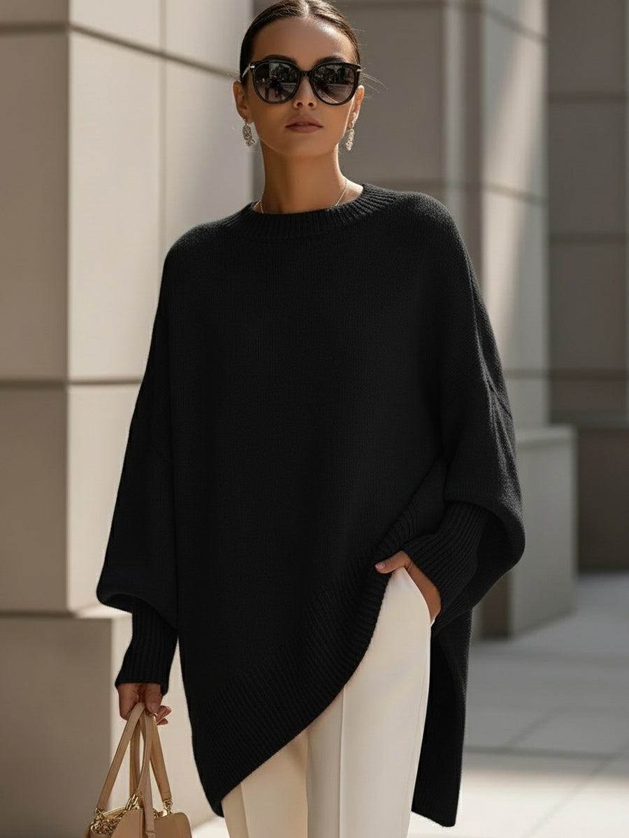 Effortless chic oversized women's sweater, relaxed fit, stylish everyday comfort & modern look.