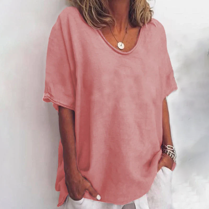 Women's Effortless Comfort Blouse: soft, flowy fit, perfect for everyday wear & versatile styling.
