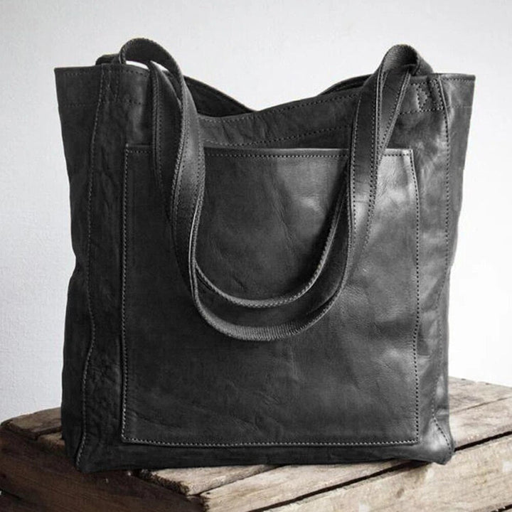 Black Women's Everyday Tote Bag. Versatile shoulder bag & daily carryall, essential women's accessory.