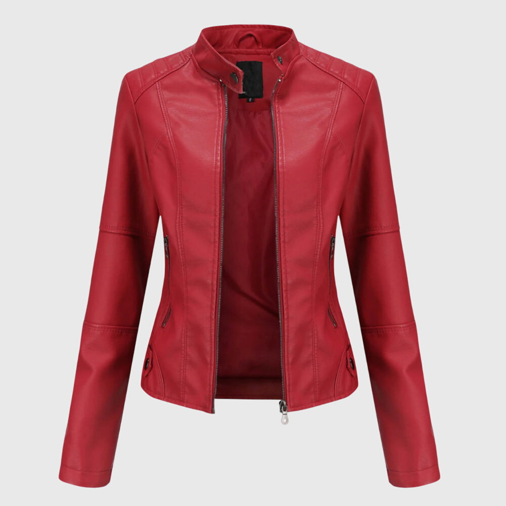 Casual women's oversized collared shacket jacket. Features button front for easy layering, perfect for modern fall fashion.
