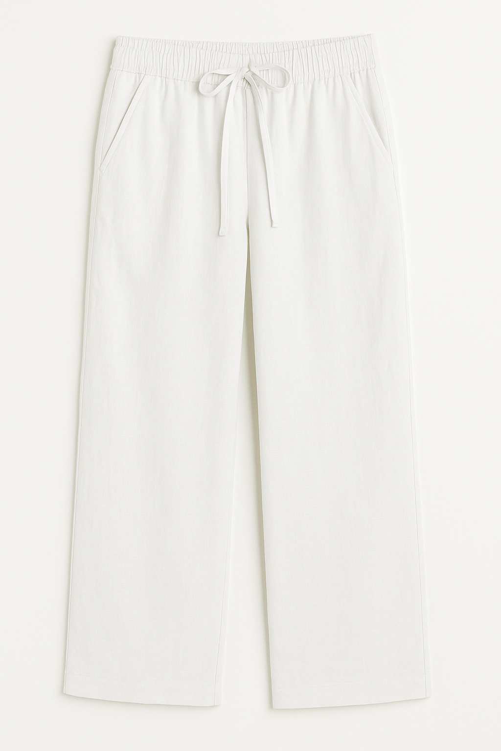 Versatile women's summer trousers, wide-leg and relaxed fit, perfect for effortless casual and comfortable warm weather style.