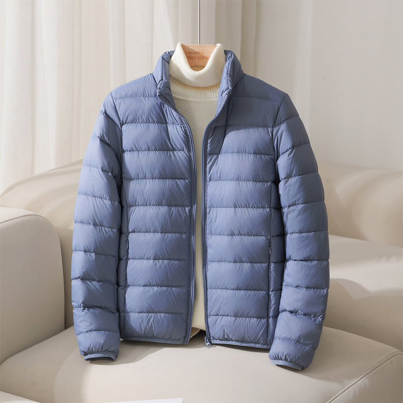 Pink women's Elara quilted puffer winter coat, providing lightweight warmth for chilly days.