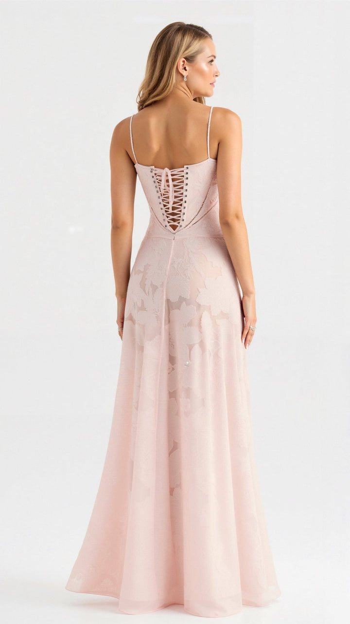 Stunning women's elegant strap maxi dress, ideal for formal wear, evening events & special occasions.