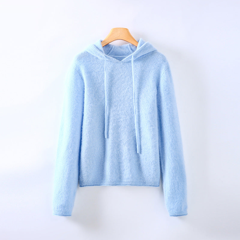 Women's elegant comfort pullover hoodie, soft feel fabric for everyday casual style & warmth.