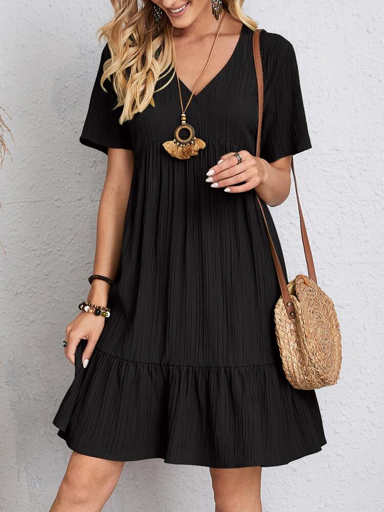 Elegant women's midi dress, designed with flattering fit & effective belly coverage for a sleek silhouette.