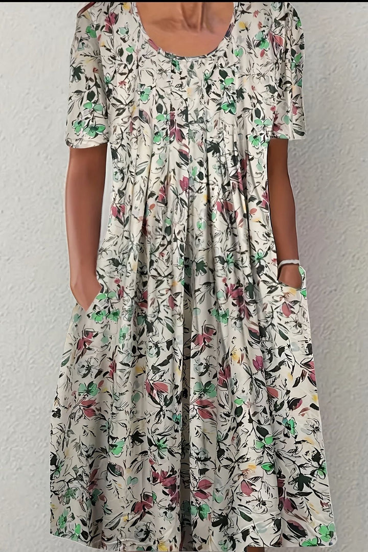 Women's elegant structured A-line midi dress, perfect for sophisticated formal occasions and events.