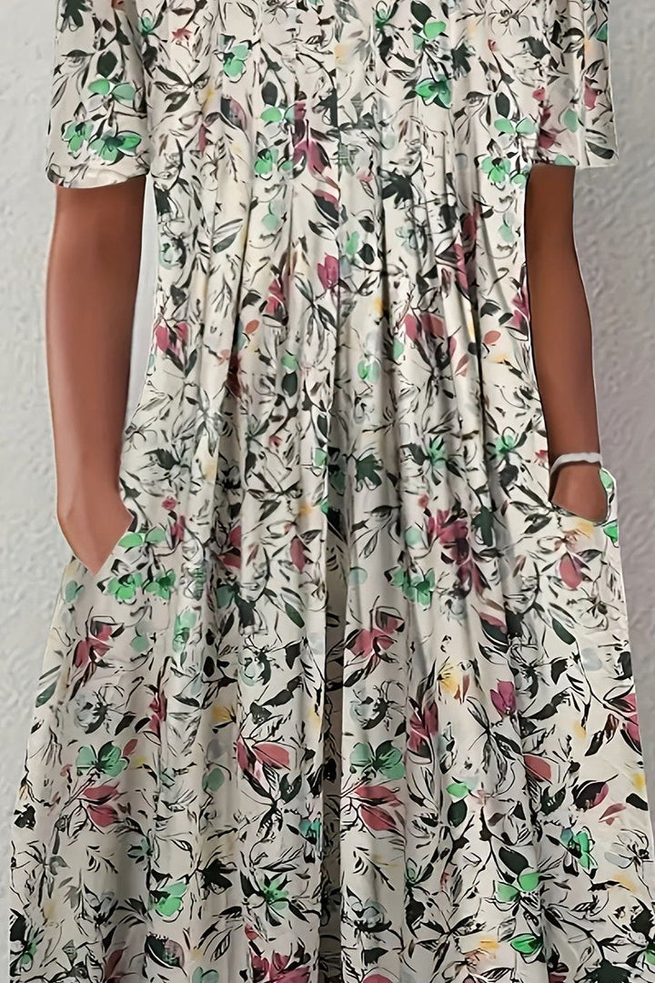 Sophisticated women's structured midi A-line dress with elegant tailoring, suitable for formal events.