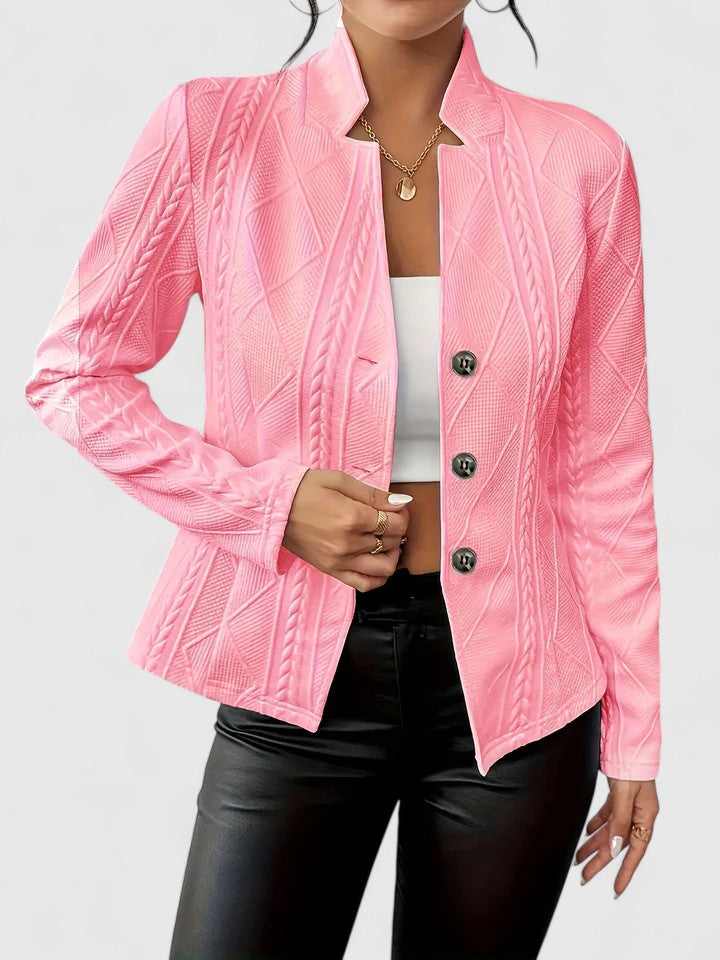 Sophisticated women's elegant jacket, a structured blazer offering polished style for any occasion.