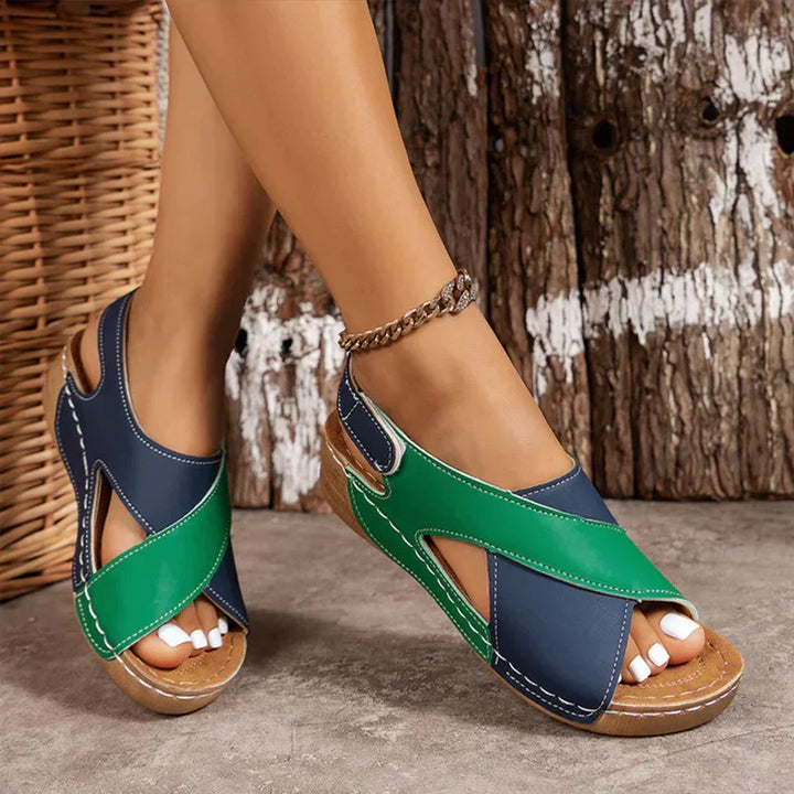 Stylish women's casual sandals with cushioned orthopedic support, perfect for summer dailywear and comfort.
