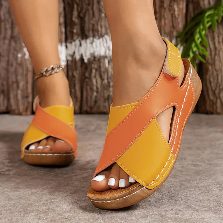Comfortable women's orthopedic sandals, ideal supportive footwear for casual summer wear and extended walking.