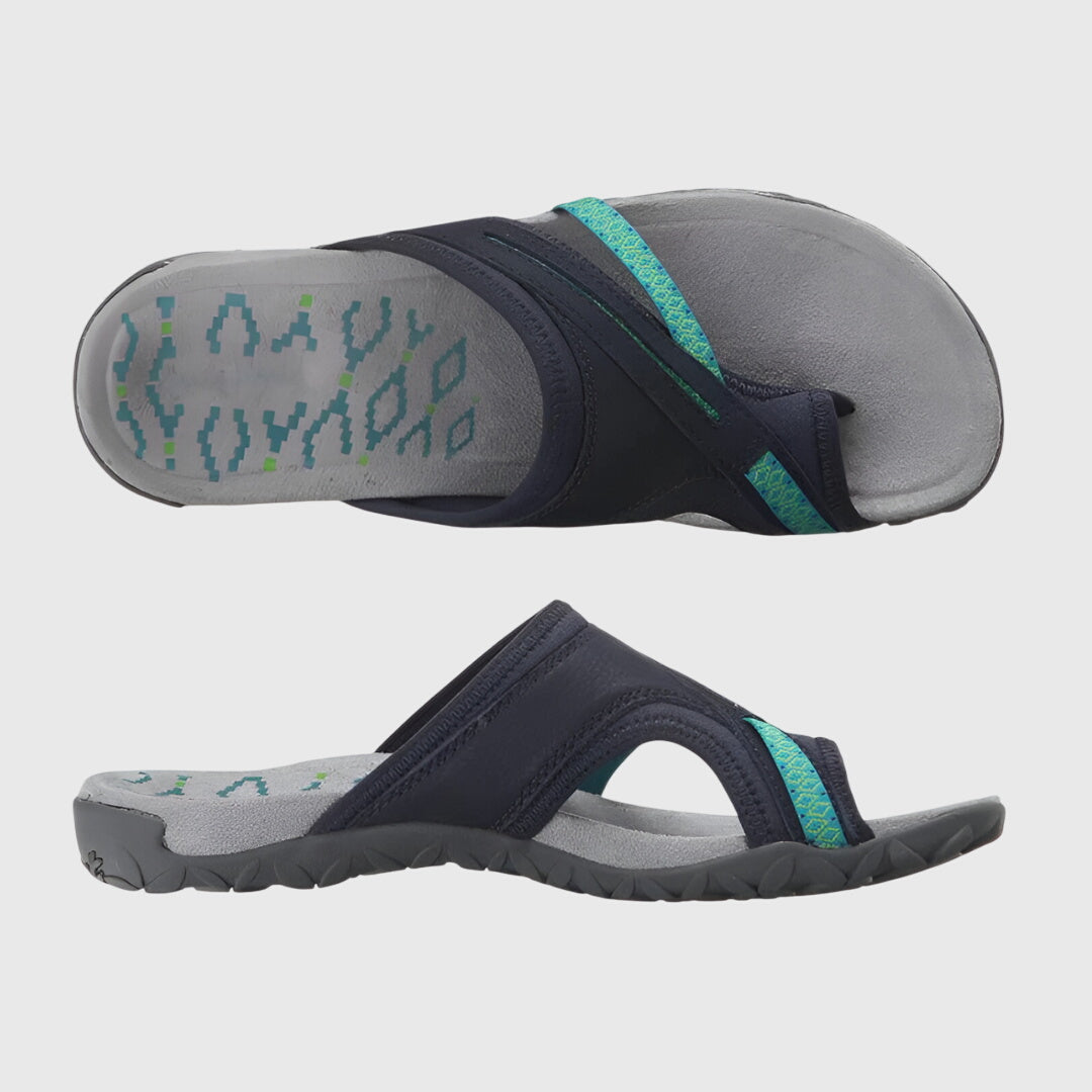 Orthopedic women's sandals with ergonomic design, arch support & comfortable fit.