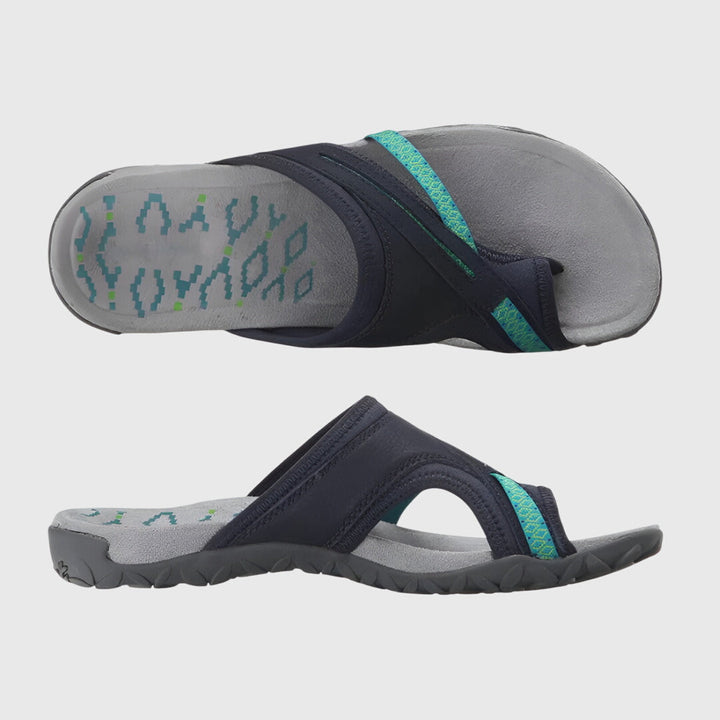Orthopedic women's sandals with ergonomic design, arch support & comfortable fit.