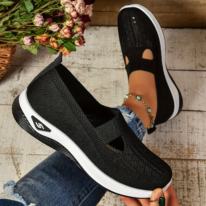 Stylish women's slip-on casual footwear, offering cushioned support for walking & travel friendly.