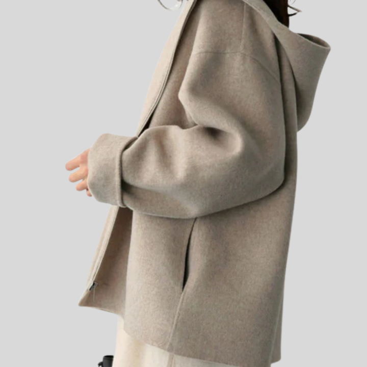 Comfortable women's hooded jacket for versatile everyday wear. Perfect casual outerwear for spring and fall seasons.