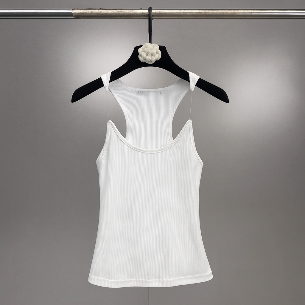 Women's fitted tank top with invisible straps. Perfect summer essential & comfortable wardrobe staple.