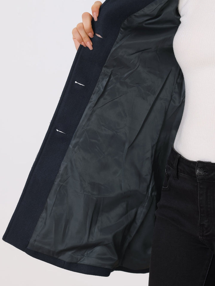 Modern women's fitted trench coat, featuring elegant button accents and a sleek silhouette, ideal for professional fashion.