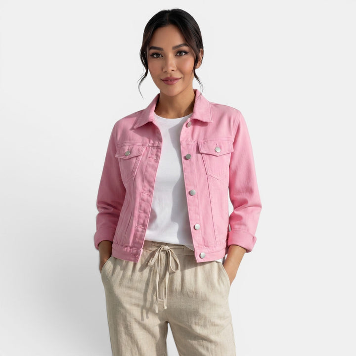 Figure-flattering women's fitted urban jacket. Designed for everyday style & comfortable casual outerwear.