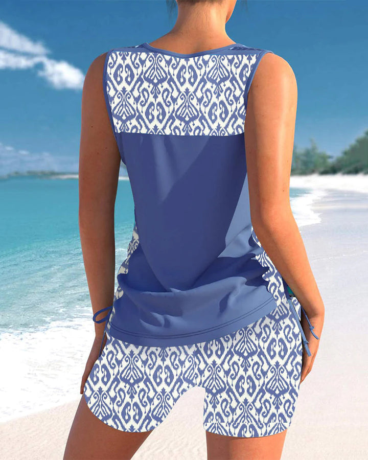 Elegant tankini swimsuit for women, featuring tummy control and a comfortable design for any summer holiday.