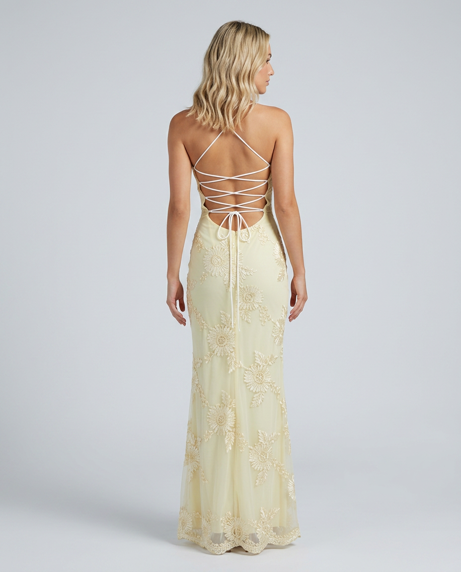 Chic Women's Floral Maxi Dress, perfect formal gown for wedding guests and evening wear.