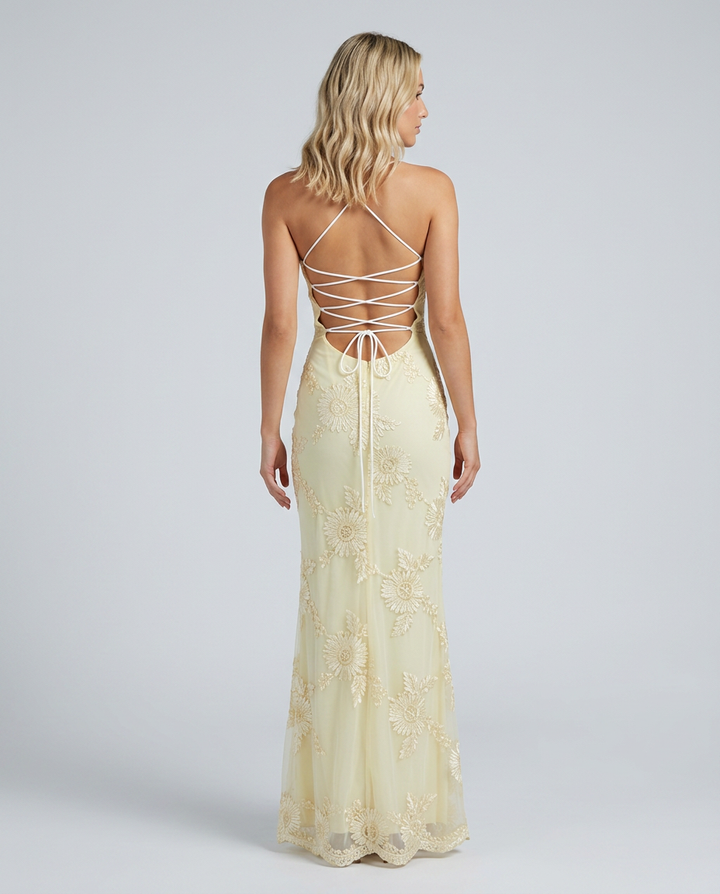 Chic Women's Floral Maxi Dress, perfect formal gown for wedding guests and evening wear.