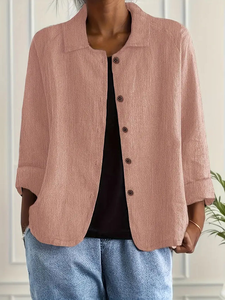 Lightweight women's shirt cardigan, flowy design with button front for summer fashion.