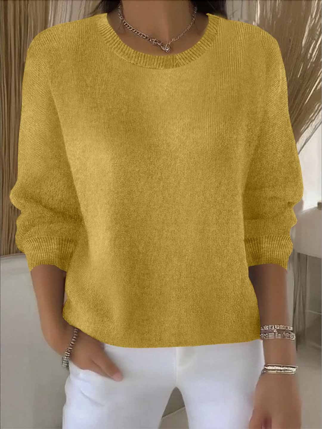 Everyday women's casual sweater with a flattering flowy fit. Essential for relaxed style.
