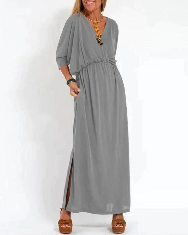 Elegant & comfortable women's flowy midi dress. Sleeveless, a-line cut, with adjustable straps for perfect fit.