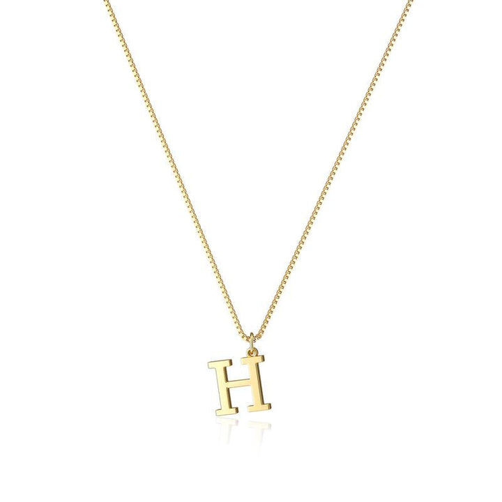 Women's personalized gold necklace, initial pendant adds a personal touch