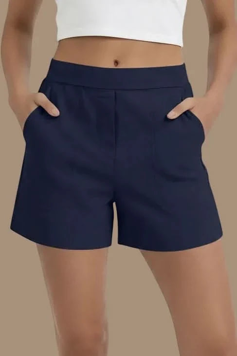Comfortable women's high waist active shorts for sports, outdoor leisure, and versatile everyday summer fashion.