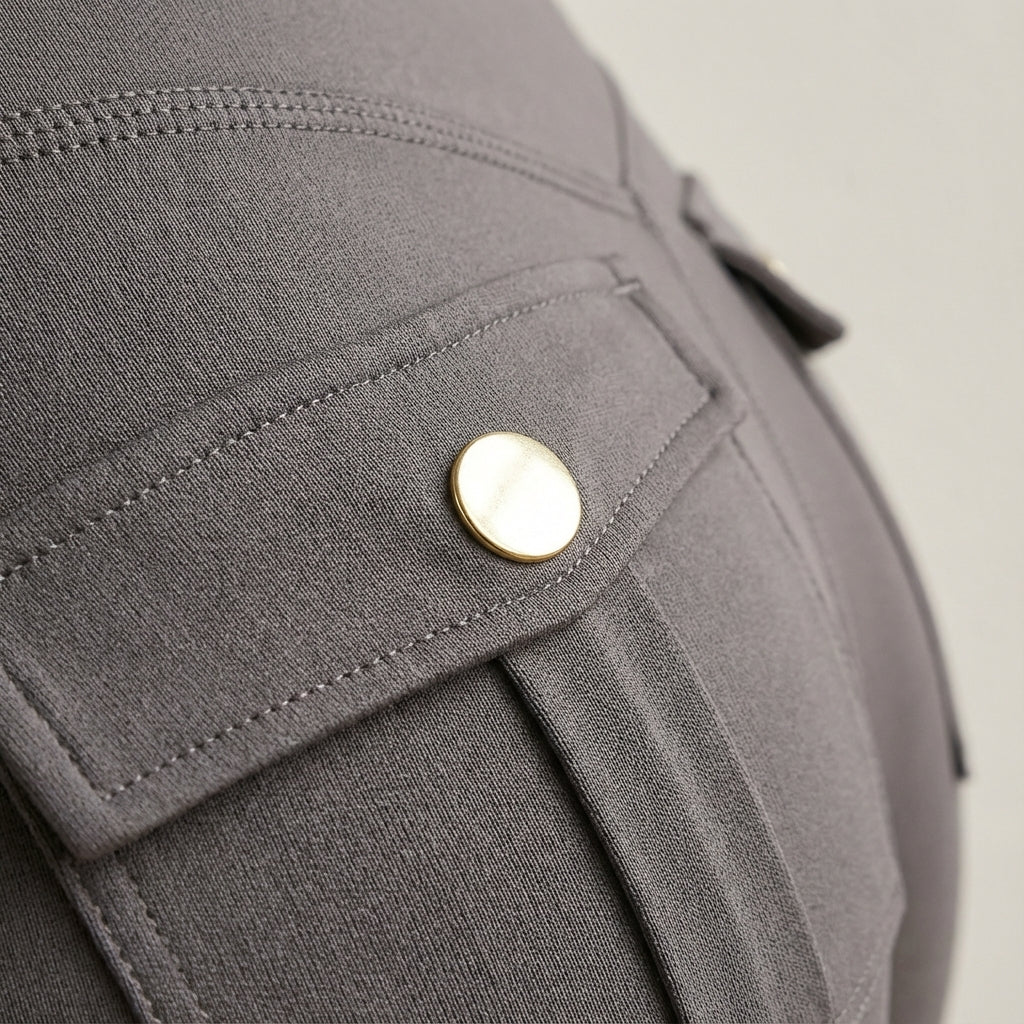 Comfortable women's high-waist cargo leggings with pockets, ideal for fitness, yoga, or everyday active wear.
