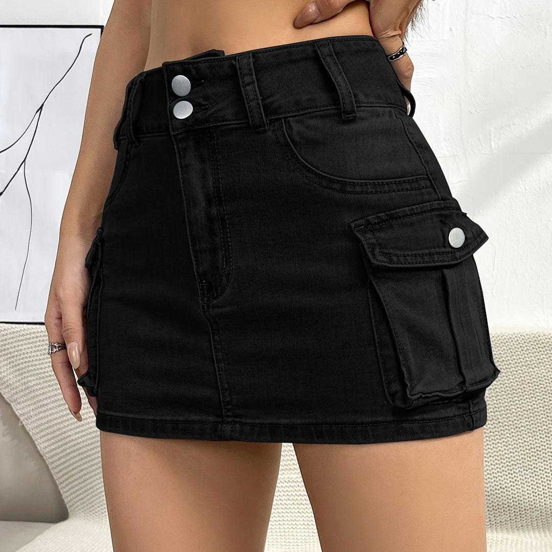 Elevate your street style with this high waist cargo mini skirt for women, trendy & versatile.