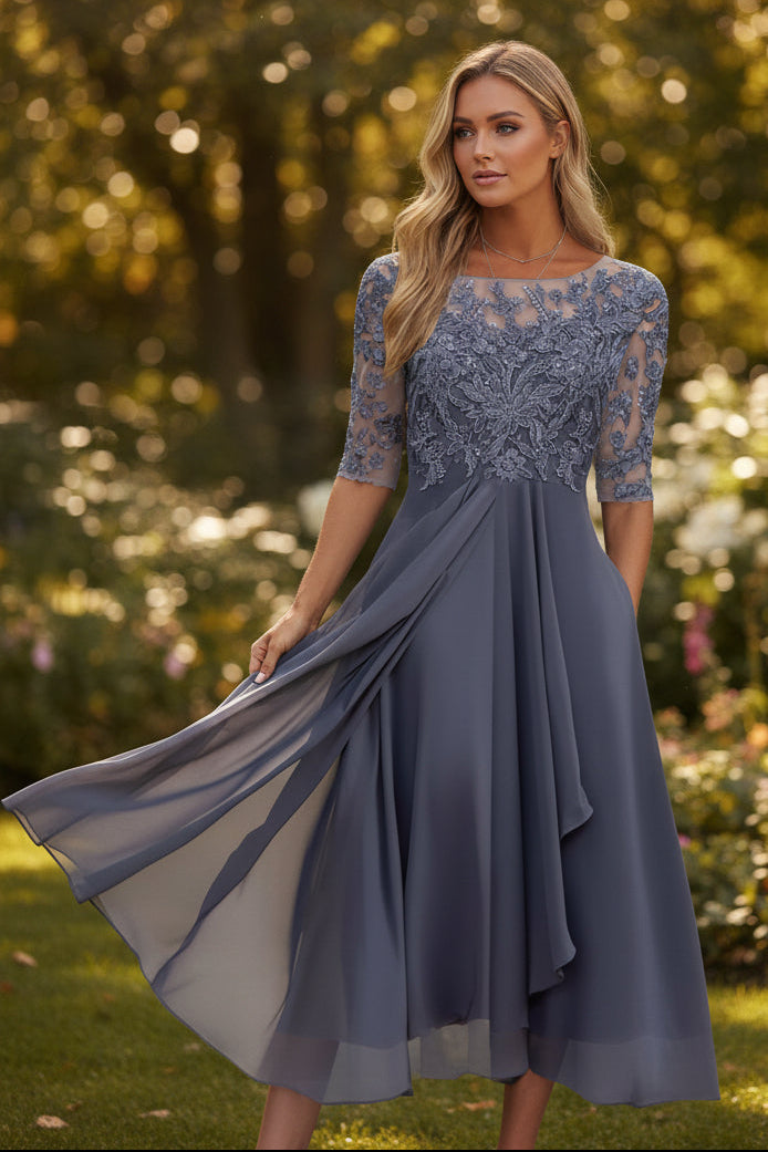 Elegant women's high waist flared midi dress; versatile for casual or chic occasions, ideal for summer.