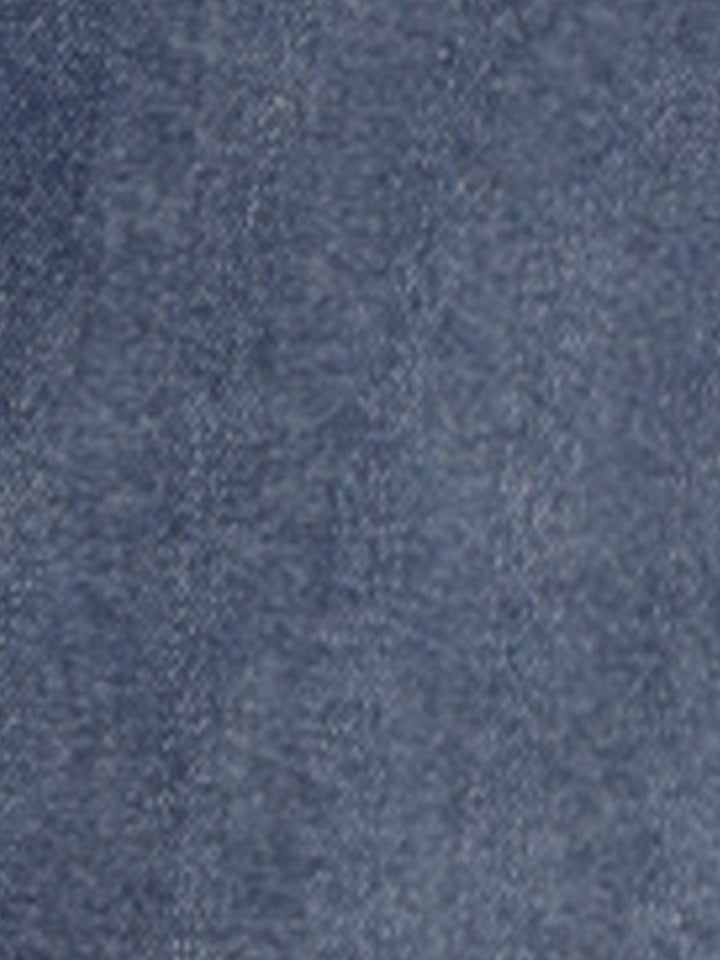 Versatile women's high waist midi skirt, available in blue or grey-blue, with a stylish slit for a modern look.