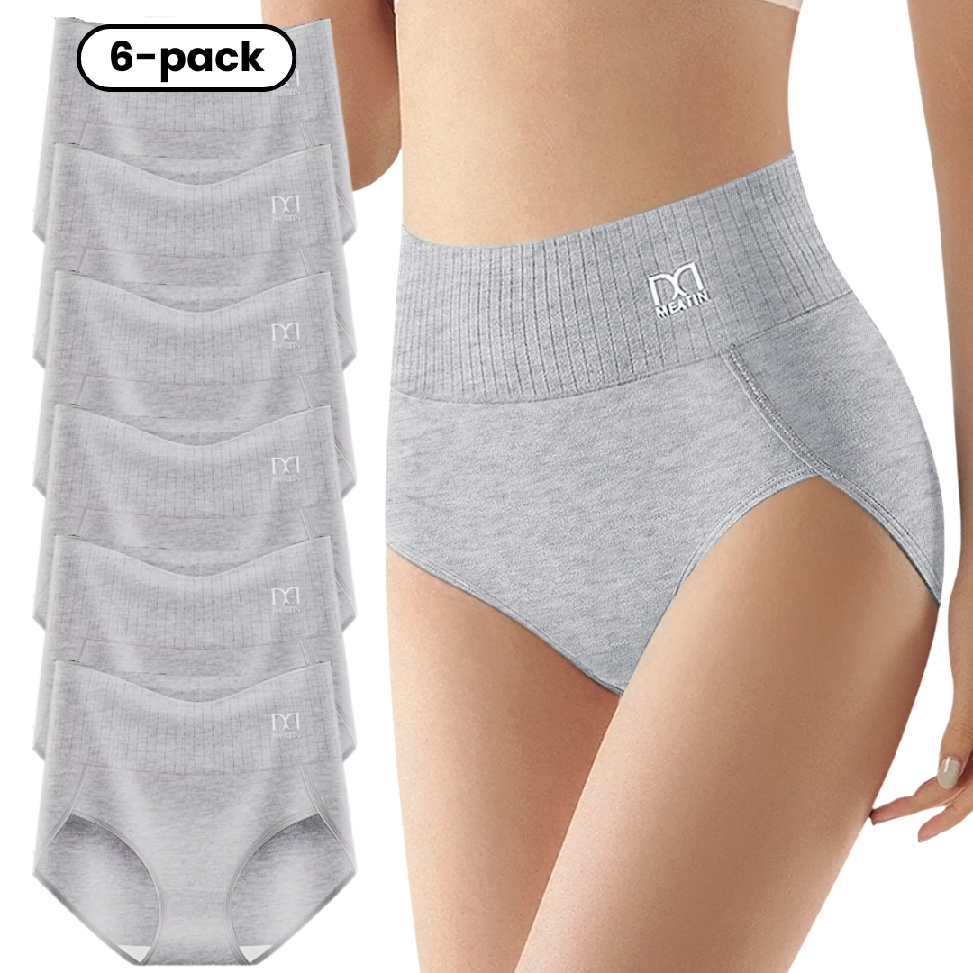Multipack: Women's 6-pack high-waist shaping underwear. Seamless, comfortable daily wear for invisible support.