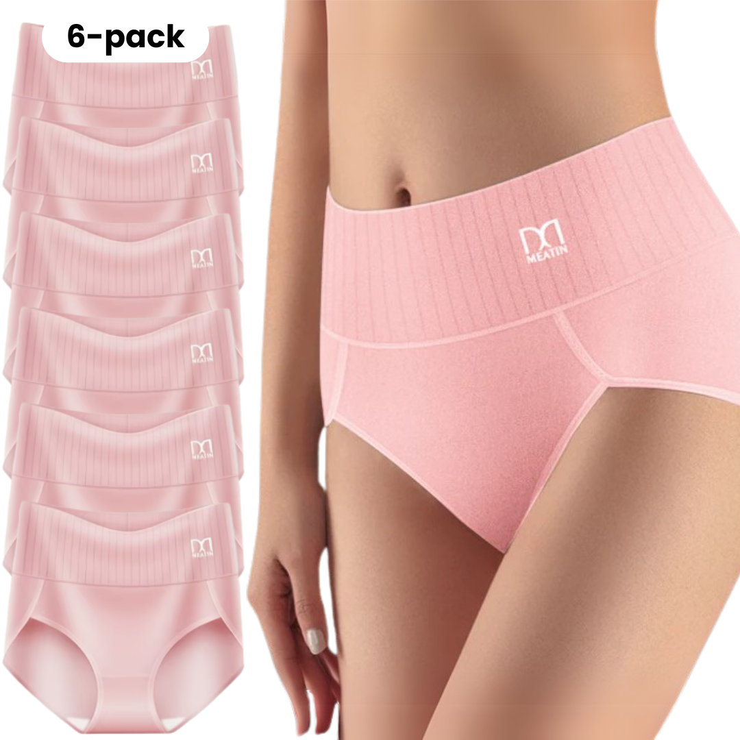Invisible support from women's high-waist shaping underwear 6-pack. Seamless comfort for daily wear shapewear.