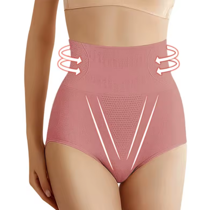 Everyday high-waist tummy control underwear for women, offering posture support & a flattering smooth look.