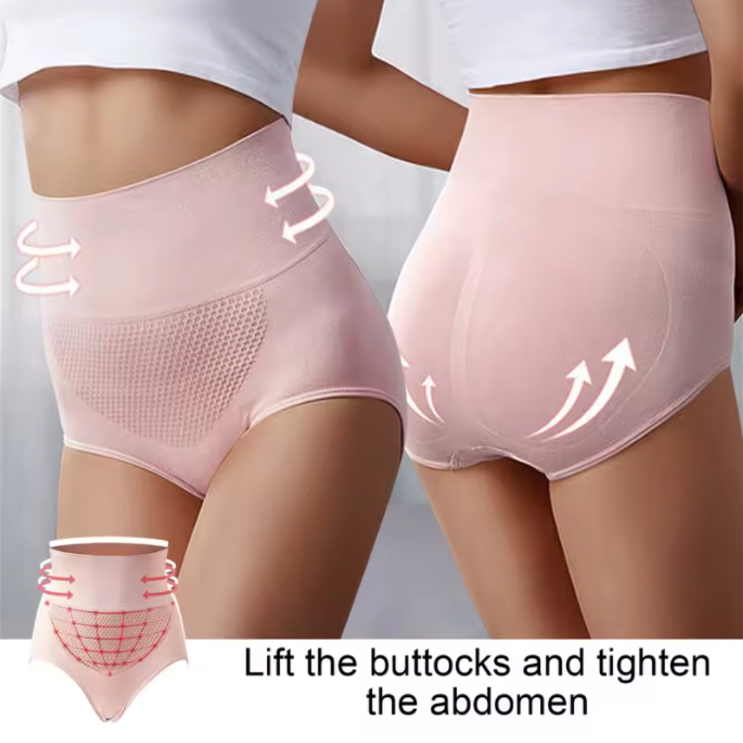 Premium high-waist shapewear for women with seamless design, offering firm tummy control & posture support.