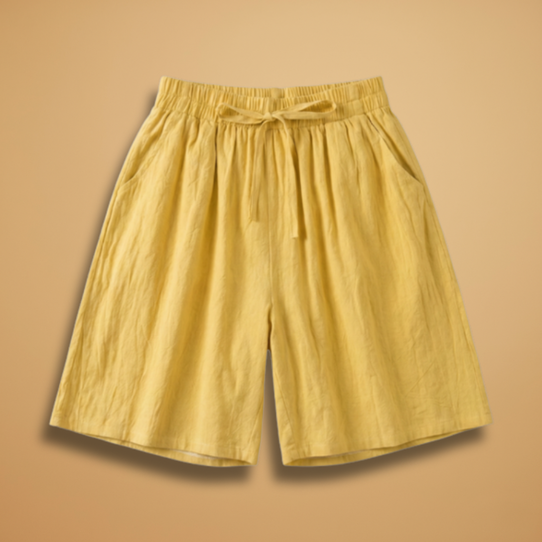 Women's high waist wide leg shorts with drawstring for a comfy, casual summer look.