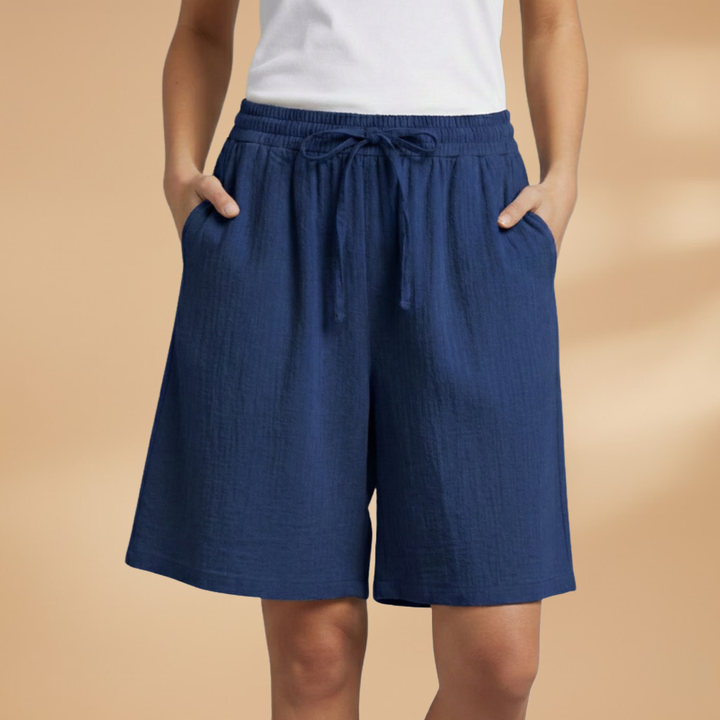 Trendy women's wide leg shorts, high waist and drawstring, a must-have for summer fashion.