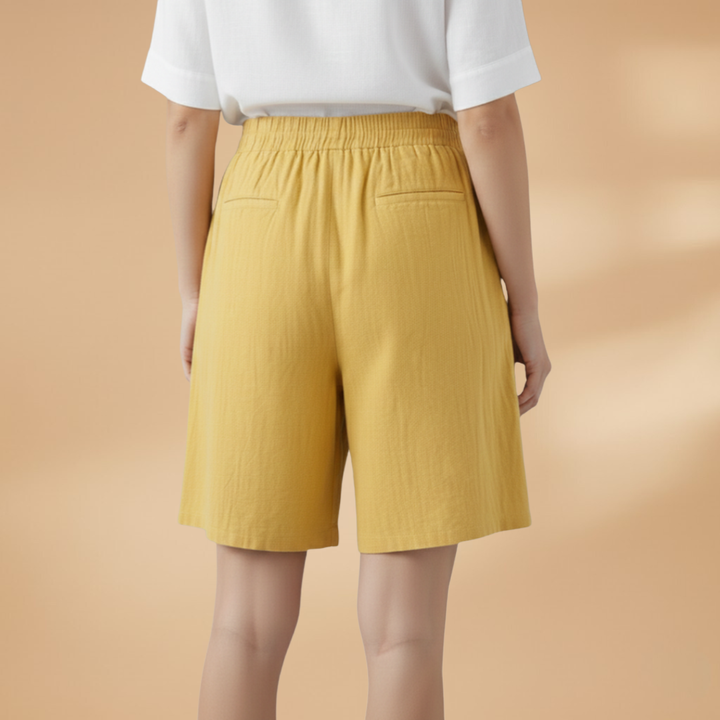 Summer fashion: Women's high waist wide leg drawstring shorts, perfect for comfort & style.