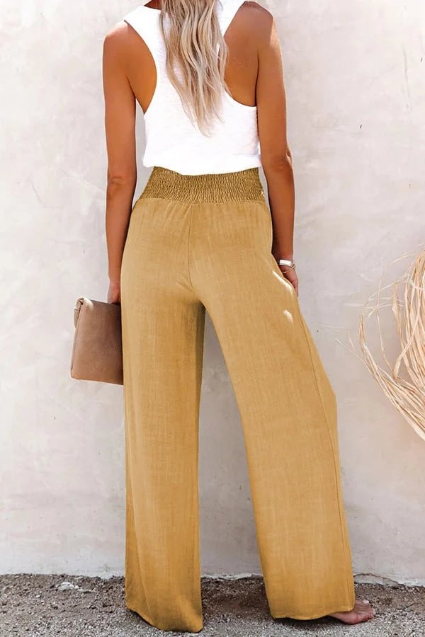 Modern women's high waist tailored pants, perfect for office wear, casual style, or elegant outings.