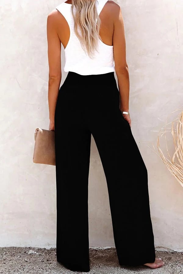 Versatile high-waisted tailored fit pants for women, ideal for both casual and office wear.
