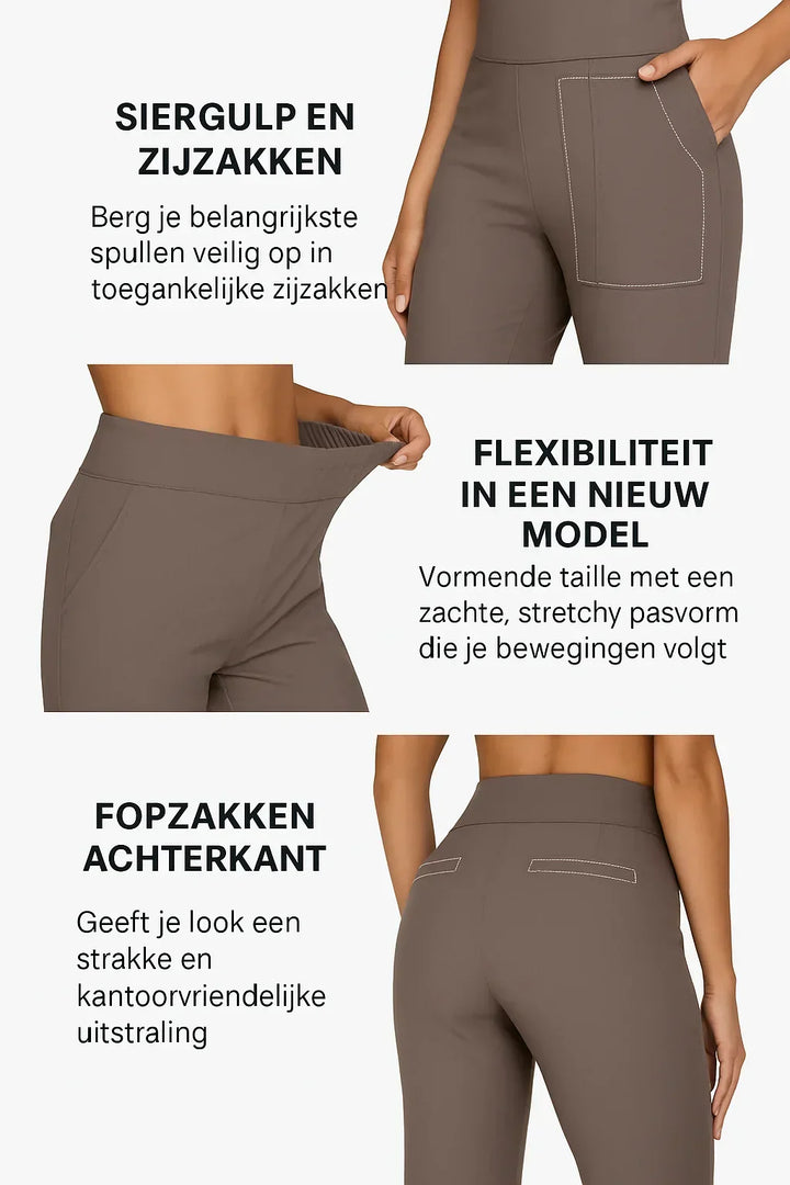 Relaxed fit women's wide-leg pants, high-waisted and chic, with side pockets for ultimate comfort.